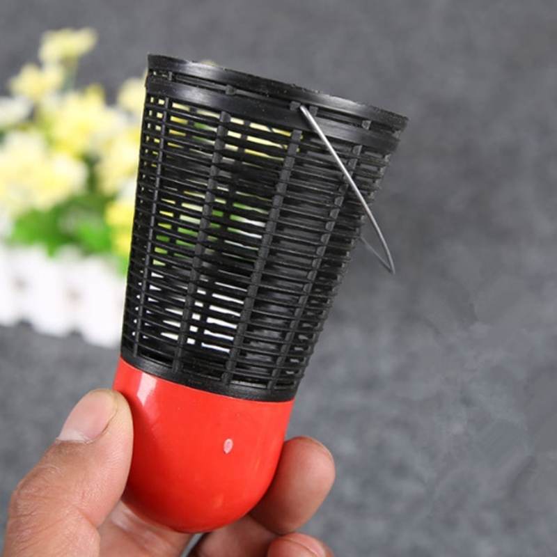 Fishing Lure Accessories - 10 ชิ้นตกปลา Lure ตะกร้ากรงแบดมินตันประเภทอุปกรณ์ทำรัง Thrower Feeder