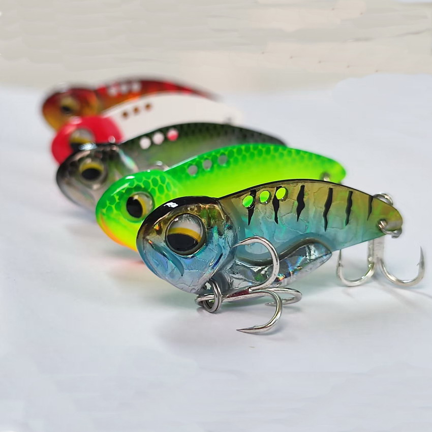 Fishing Lure Spoon - 6pcs โลหะ VIB เหยื่อตกปลา 7.3g 10g