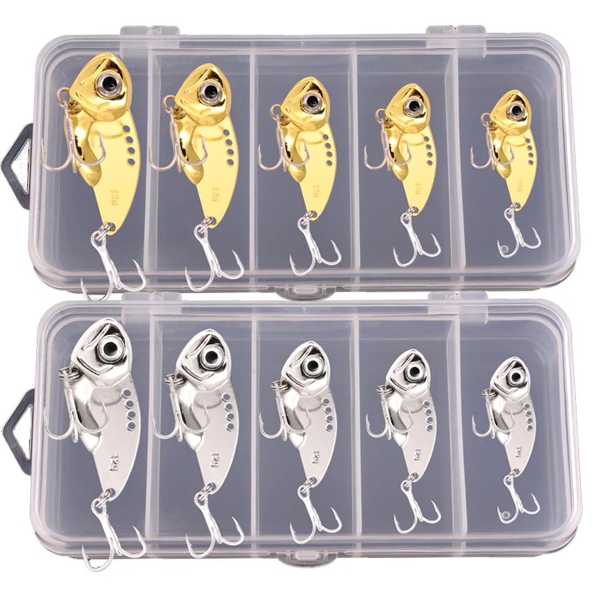 Fishing Lure Spoon - 5Pcs โลหะ VIB ช้อนเหยื่อล่อปลา5G-14G Spinner Umpan