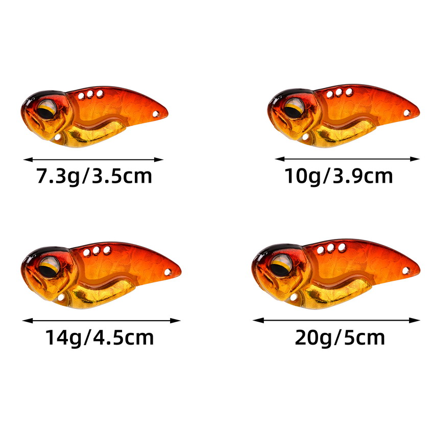6pcs โลหะ VIB เหยื่อตกปลา 7.3g - Fishing Lure Spoon บทวิจารณ์และราคา