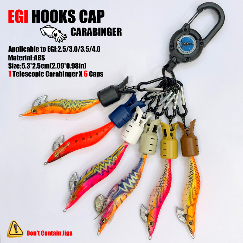 ปลาหมึกจิ๊กตะขอหมวกและคาราบิเน - Fishing Lure Accessories บทวิจารณ์และราคา
