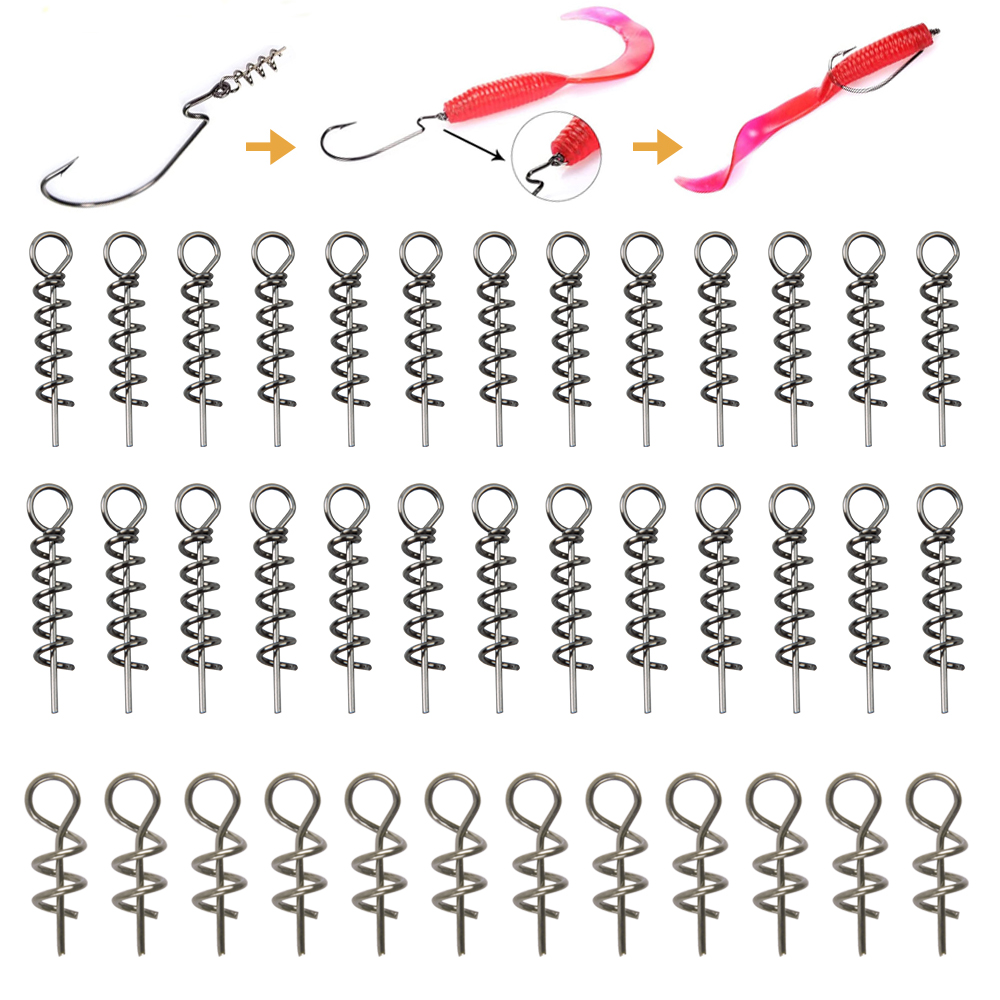 30pcs สแตนเลสสตีลฤดูใบไม้ผลิล็ - Fishing Lure Accessories บทวิจารณ์และราคา