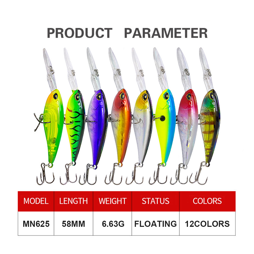 เหยื่อตกปลาปลอมขนาด5.8ซม. 6.63 - Fishing Lure Jerkbait บทวิจารณ์และราคา